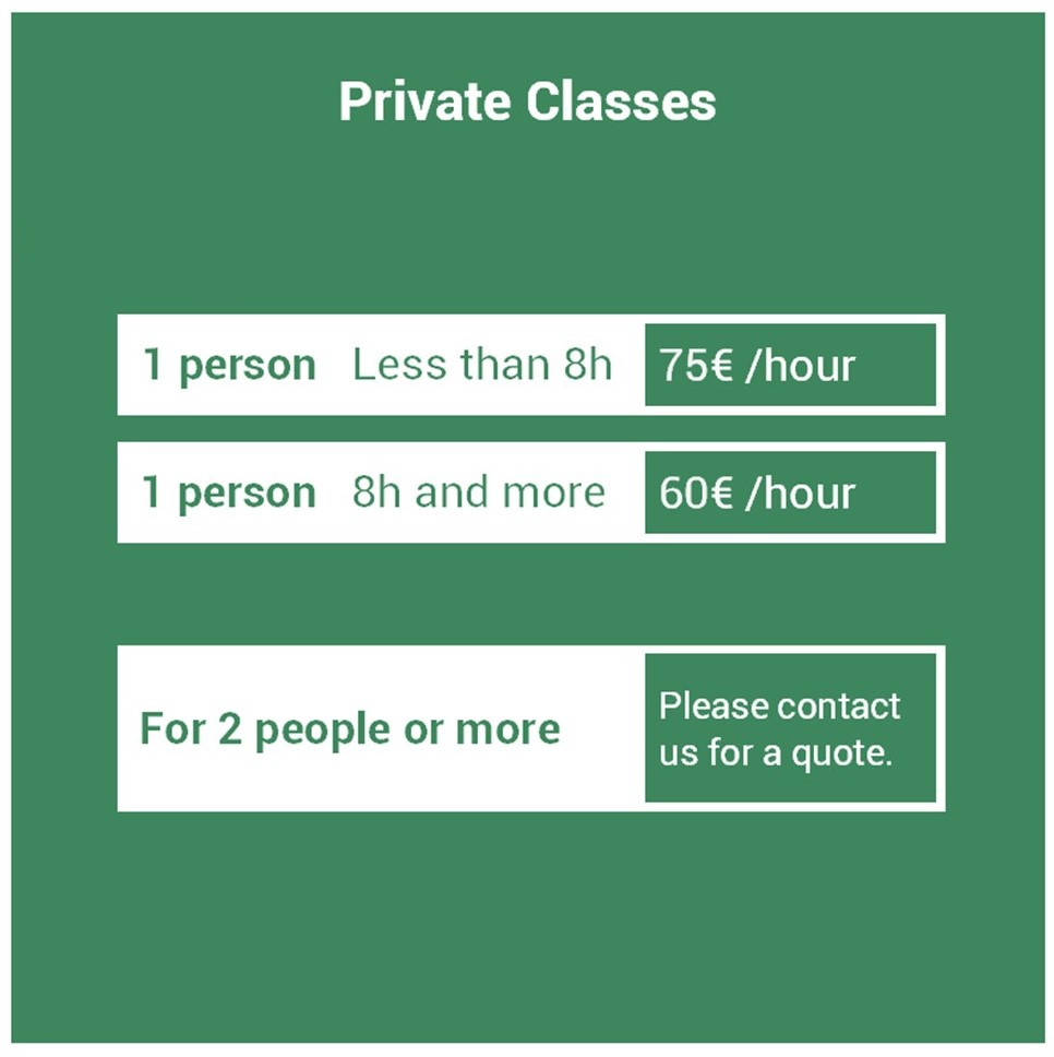 Customized private French language classes in Paris.